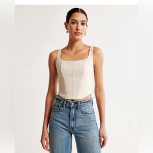 Abercrombie Corset Top in Nude